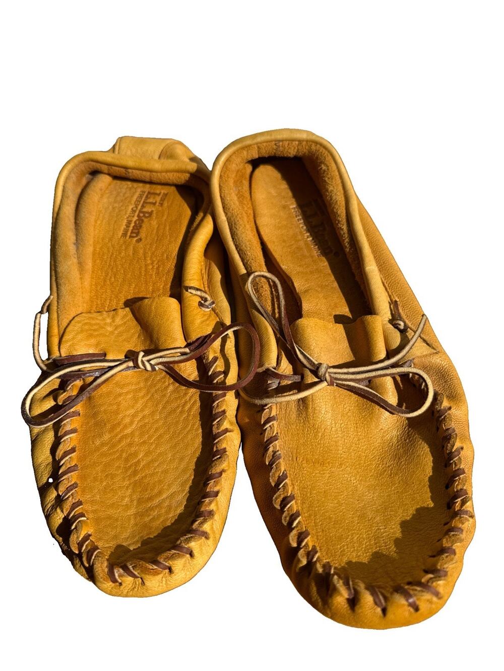 LL Bean Moccasins Vintage Leather Size 13